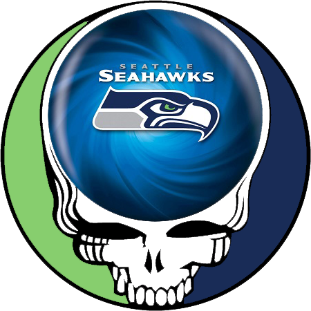 Seattle Seahawks skull logo iron on transfers